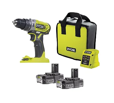 Аккумуляторная дрель-шуруповерт, ударная, ONE+,18В RYOBI R18PD2-220S