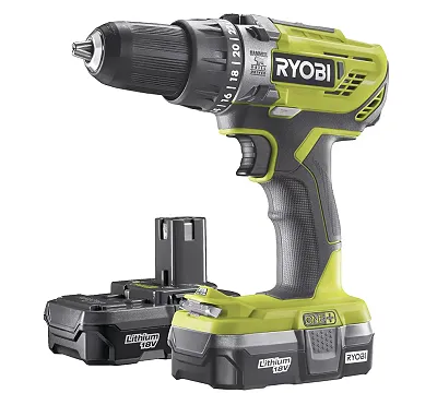 Аккумуляторная дрель-шуруповерт, ударная, ONE+,18В RYOBI R18PD3-213G