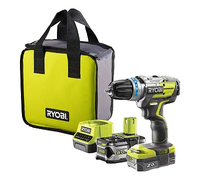 Аккумуляторная дрель-шуруповерт, ударная, ONE+,18В RYOBI R18PDBL-252S