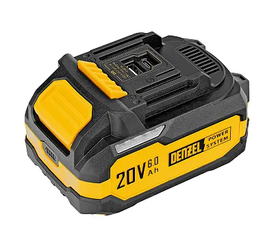 Батарея аккумуляторная BH-20-6.0, Li-Ion, USB, 20 В, 6,0 Ач// Denzel