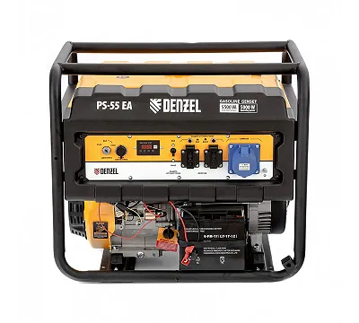 Бензогенератор PS-55EA, 5,5 кВт, с электростартером DENZEL 946874