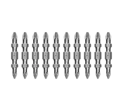 Бита двухстор., PZ2-PZ1х45 мм, сталь S2, 10 шт. Gross