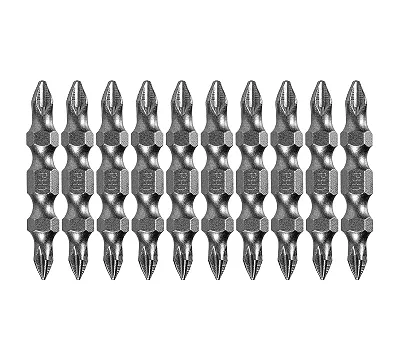 Бита двухсторонняя, PH2-PH1 х 45 мм, сталь S2, 10 шт. Denzel