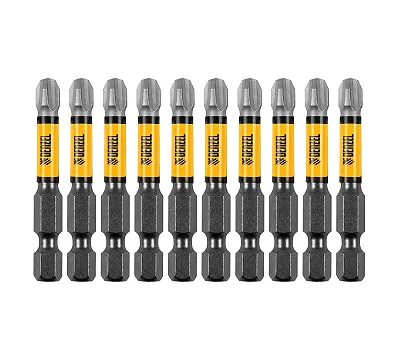 Бита IMPACT, PH3x50 мм, лазерная обработка шлица, сталь S2, 10 шт., Е 6,3 Denzel