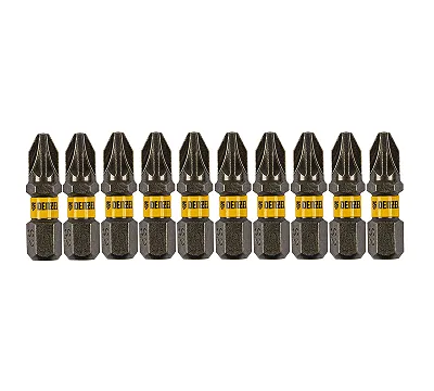 Бита PZ2х25, сталь S2, шестигранный профиль, 10 шт. Е 6,3 Denzel