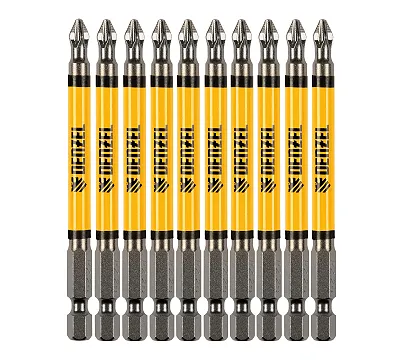 Бита PZ2х90, сталь S2, цилиндр., 10 шт. Е 6,3 Denzel