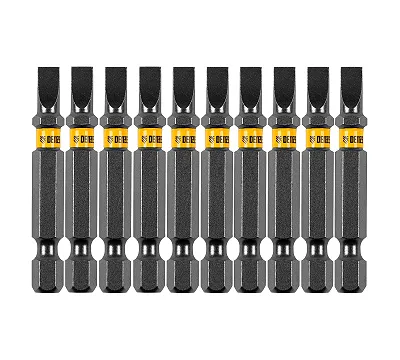 Бита SL5,0х50, сталь S2, шестигранный профиль, 10 шт. Е 6,3 Denzel