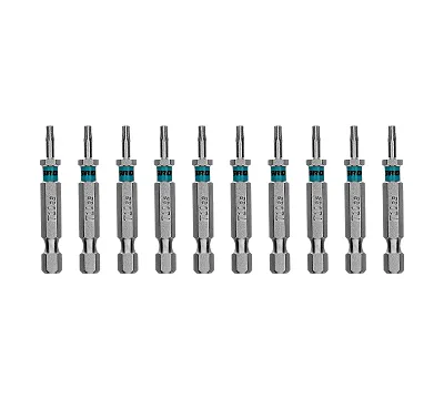Бита Torx 10х50 мм, сталь S2, шестигр., 10 шт. Gross