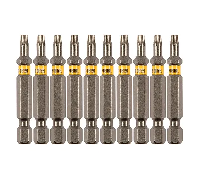 Бита TX 15х50, сталь S2, шестигранный профиль, 10 шт. Е 6,3 Denzel
