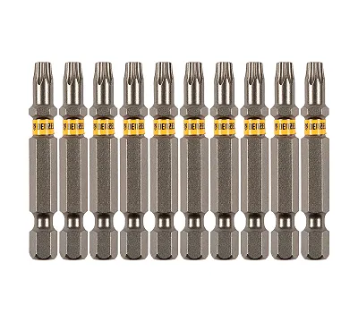 Бита TX 25х50, сталь S2, шестигранный профиль, 10 шт. Е 6,3 Denzel