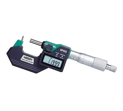 Микрометр МТЦ- 25 диапазон 0-25 мм / 0-1" цена деления 0.001 мм / 0.00005" наконечник d8x 1.8 мм INSIZE 3561-25A