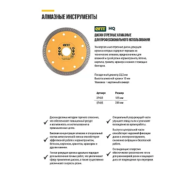 Диск отрезной FIT