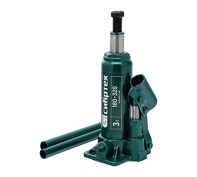 Домкрат гидравлический бутылочный, 3 т, 180-320 мм Сибртех