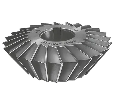 Фреза двухугловая несимметричная 60x16x22 мм, 80° (65°+15°) Р18 z=20