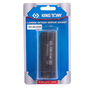 Головка для кислородных датчиков 3/8", 22 мм, разрезная, глубокая KING TONY 9AJ3322