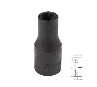 Головка для поврежденного крепежа 1/2", 10 мм KING TONY 9TD403-10M