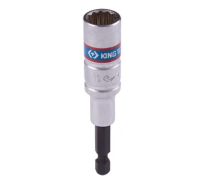 Головка для шуруповерта двенадцатигранная 1/4", 11 мм, L = 80 мм KING TONY 76B811M