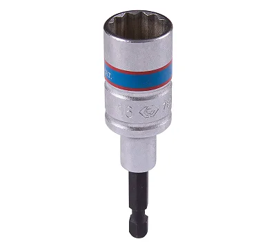 Головка для шуруповерта двенадцатигранная 1/4", 16 мм, L = 80 мм KING TONY 76B816M