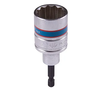 Головка для шуруповерта двенадцатигранная 1/4", 22 мм, L = 80 мм KING TONY 76B822M