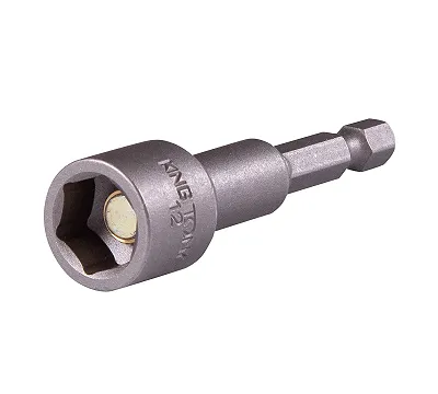Головка для шуруповерта шестигранная 1/4", 12 мм, L = 65 мм, магнитная KING TONY 7616512M