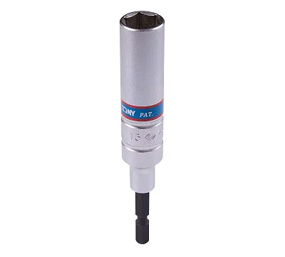 Головка для шуруповерта шестигранная 1/4", 13 мм, L = 110 мм KING TONY 76C1113M