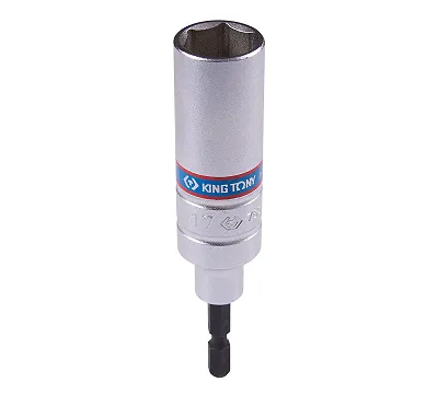 Головка для шуруповерта шестигранная 1/4", 17 мм, L = 110 мм KING TONY 76C1117M