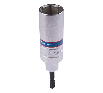 Головка для шуруповерта шестигранная 1/4", 21 мм, L = 110 мм KING TONY 76C1121M