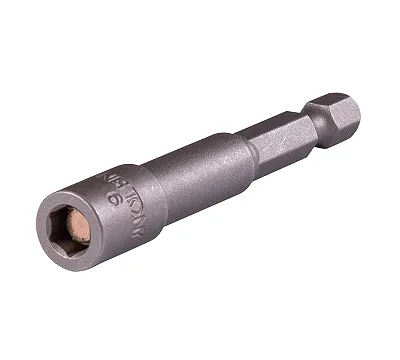 Головка для шуруповерта шестигранная 1/4", 6 мм, L = 65 мм, магнитная KING TONY 7616506M