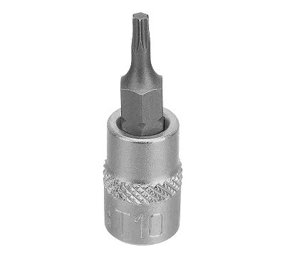 Головка с битой вставкой T10, квадрат 1/4, CrV Stels