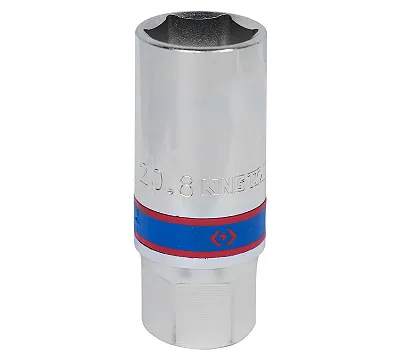 Головка свечная шестигранная 1/2", 21 мм, L = 70 мм, магнитный фиксатор KING TONY 466521C