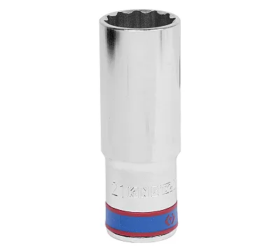 Головка торцевая глубокая двенадцатигранная 21 мм 1/2'' KING TONY 423021M