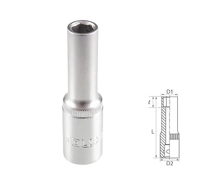 Головка торцевая глубокая шестигранная 1/2", 11 мм TOLSEN TT16561