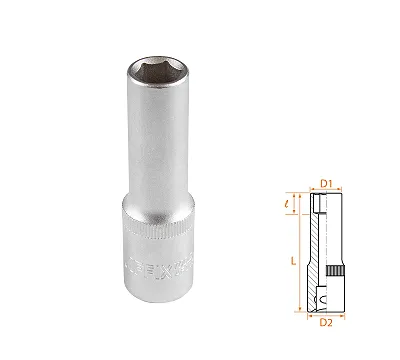 Головка торцевая глубокая шестигранная 1/2", 12 мм AFFIX AF00140012