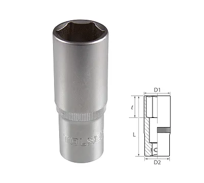 Головка торцевая глубокая шестигранная 1/2", 16 мм TOLSEN TT16566