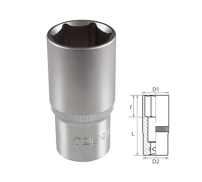 Головка торцевая глубокая шестигранная 1/2", 27 мм TOLSEN TT16577