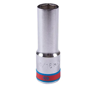 Головка торцевая глубокая шестигранная 1/2", 9/16", дюймовая KING TONY 423518S