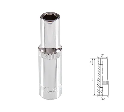 Головка торцевая глубокая шестигранная 3/8", 10 мм TOLSEN TT16360