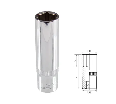 Головка торцевая глубокая шестигранная 3/8", 15 мм TOLSEN TT16365