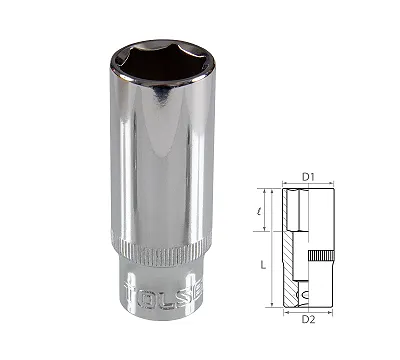 Головка торцевая глубокая шестигранная 3/8", 16 мм TOLSEN TT16366