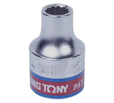 Головка торцевая стандартная двенадцатигранная 1/4'' посадка 3/8'' KING TONY