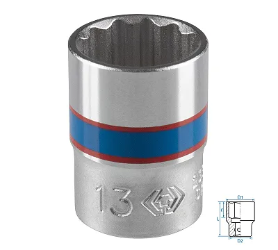Головка торцевая стандартная двенадцатигранная KING TONY DIN 3124