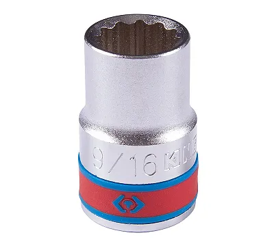 Головка торцевая стандартная двенадцатигранная 9/16'' посадка 1/2'' KING TONY