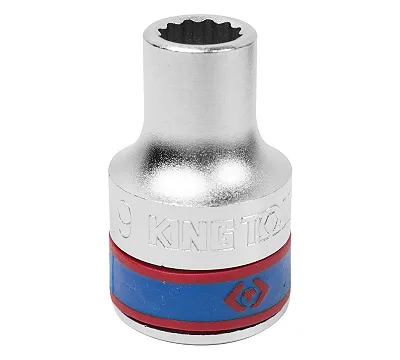 Головка торцевая стандартная двенадцатигранная 9 мм 1/2'' KING TONY