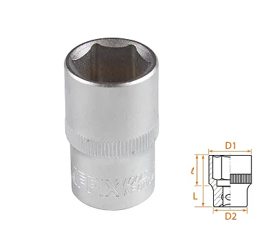 Головка торцевая стандартная шестигранная 1/2", 17 мм AFFIX AF00040017