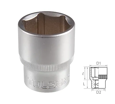 Головка торцевая стандартная шестигранная 1/2", 23 мм TOLSEN TT16523