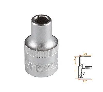 Головка торцевая стандартная шестигранная 1/2", 8 мм AFFIX AF00040008