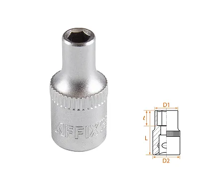 Головка торцевая стандартная шестигранная 1/4", 4 мм AFFIX AF00020004