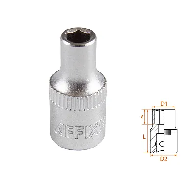 Головка торцевая стандартная шестигранная 1/4", 4,5 мм AFFIX AF00020045