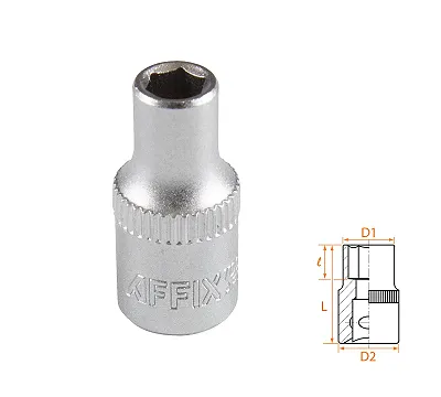 Головка торцевая стандартная шестигранная 1/4", 5 мм AFFIX AF00020005
