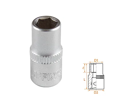 Головка торцевая стандартная шестигранная 1/4", 7 мм AFFIX AF00020007